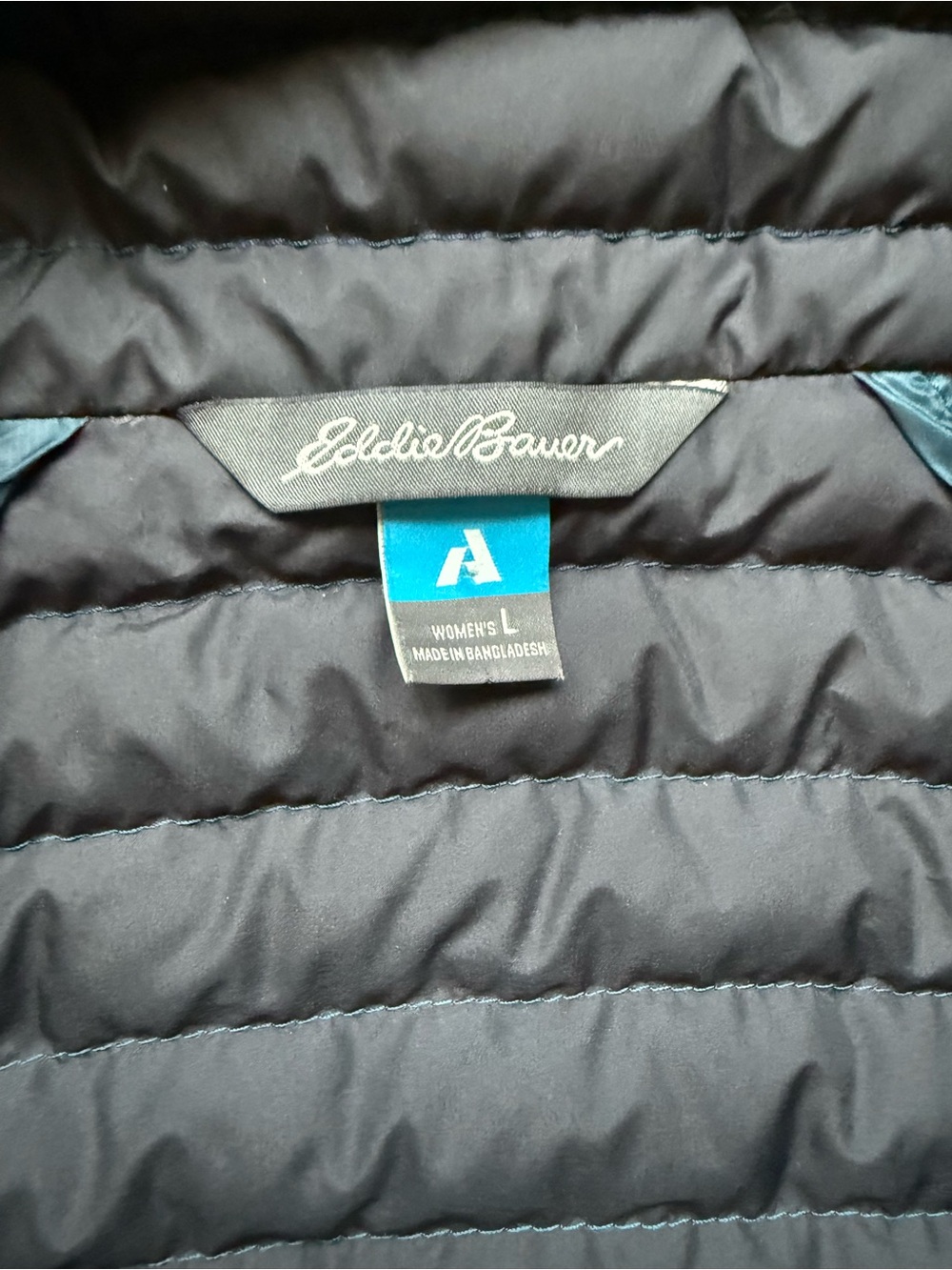 Eddie Bauer Women’s First Ascent Teal Hooded Packable Down Jacket - Picture 3 of 5